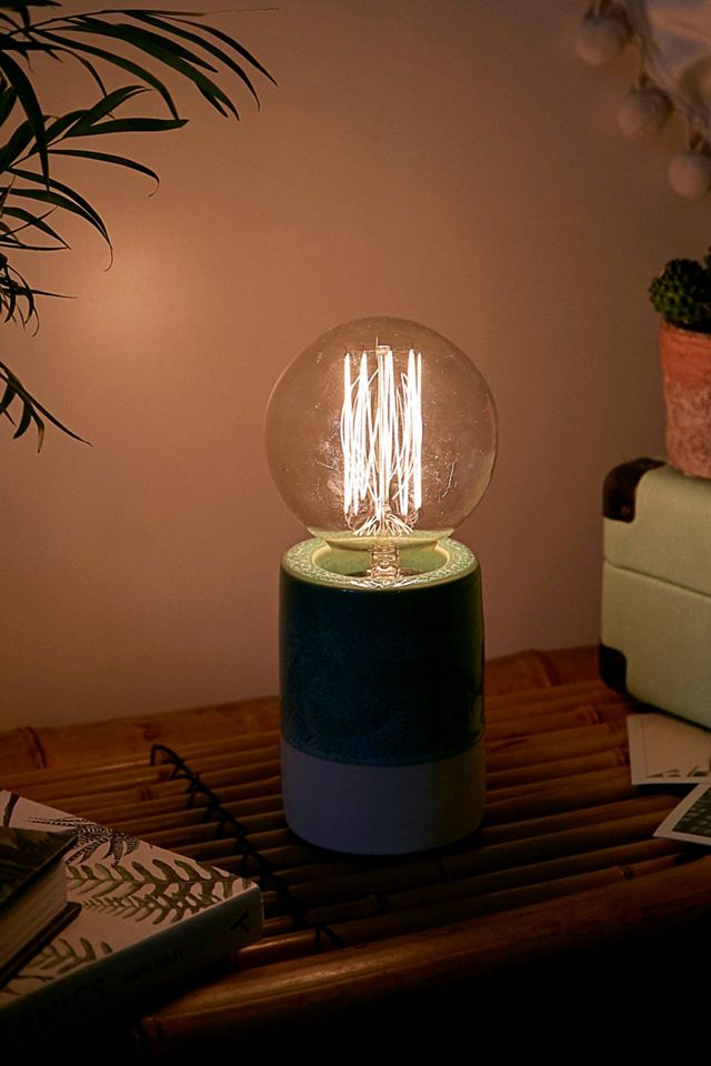 Keramiklampe in Green Drip #1