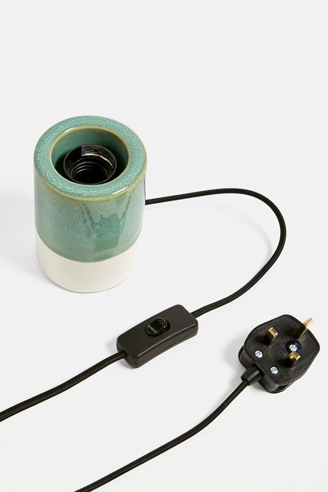 Keramiklampe in Green Drip #2