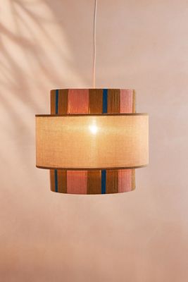 Striped Woven Lamp Shade