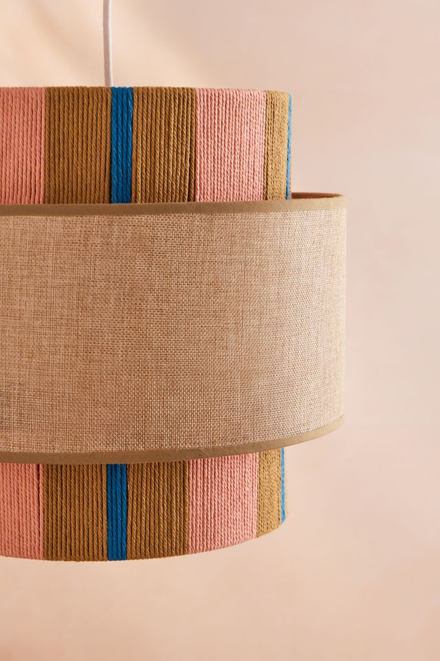 Striped Woven Lamp Shade #2