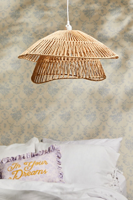 Abat-jour En Tissu Rétro Avec Pompons - Housse De Lampe Décorative 31x32 Cm - Pour Salon, Chambre - Lumière Douce Et Protection Des Yeux - 3
