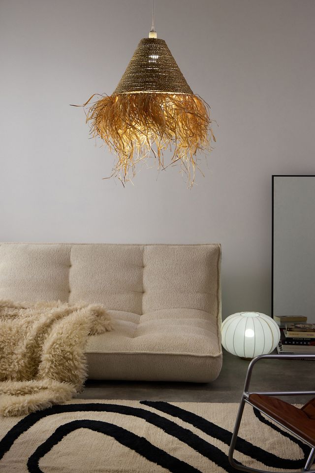 Großer Raffia-Lampenschirm #1