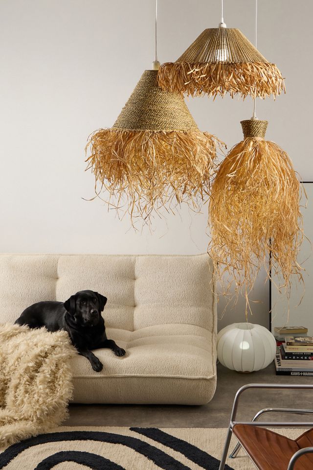 Großer Raffia-Lampenschirm #2