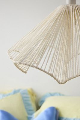 White Scalloped Lampshade