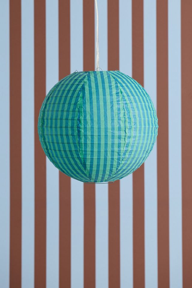 Blue Stripes Paper Lamp Shade #1