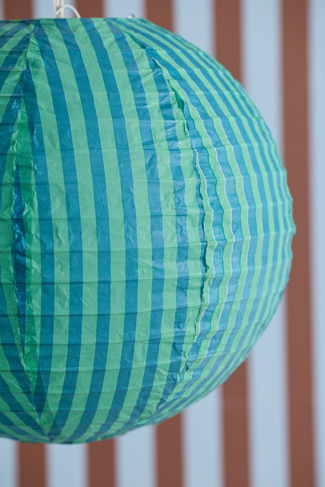 Blue Stripes Paper Lamp Shade #2