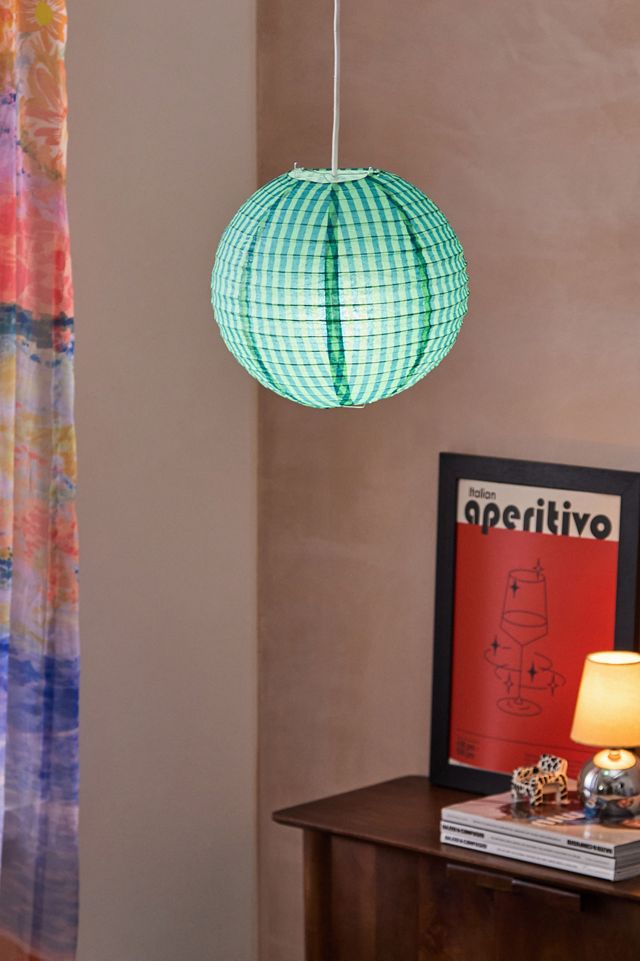 Blue Stripes Paper Lamp Shade #4