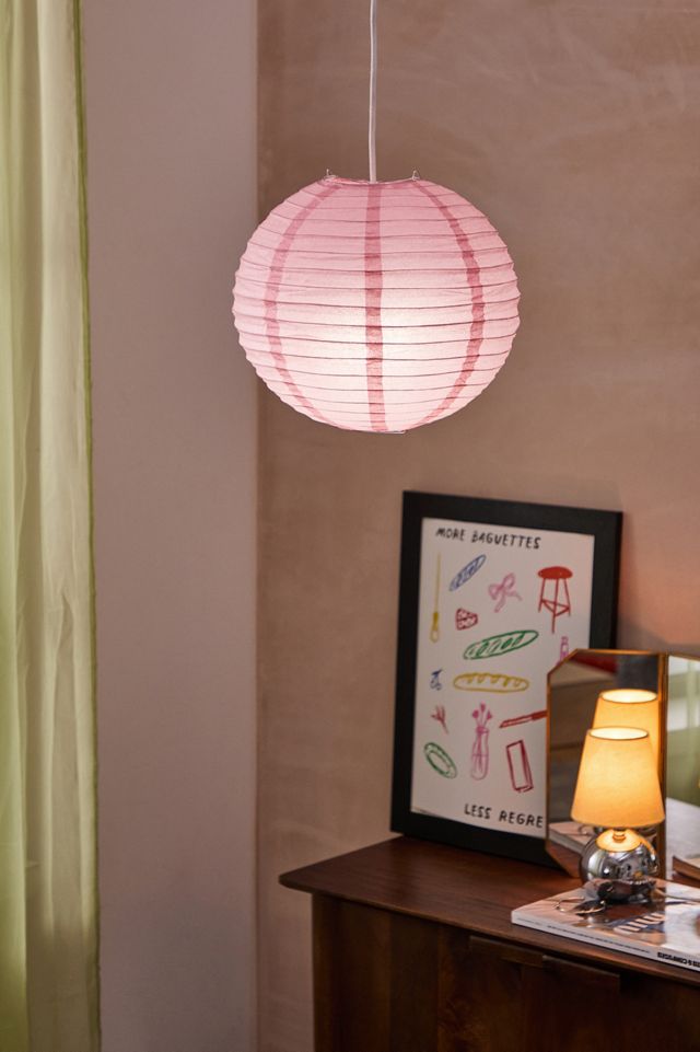 Pink Paper Lamp Shade #1