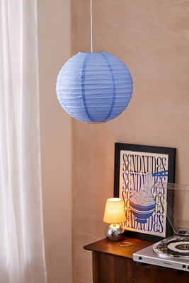Blue Paper Lamp Shade Product Page