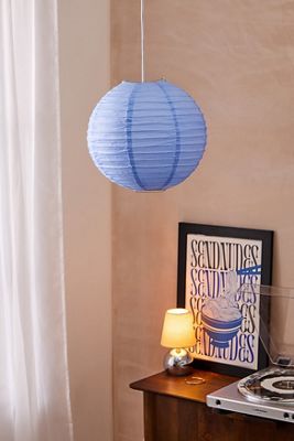 Blue Paper Lamp Shade
