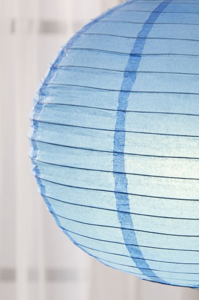 Blue Paper Lamp Shade #2