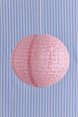 Pink Broderie Anglaise Paper Lamp Shade