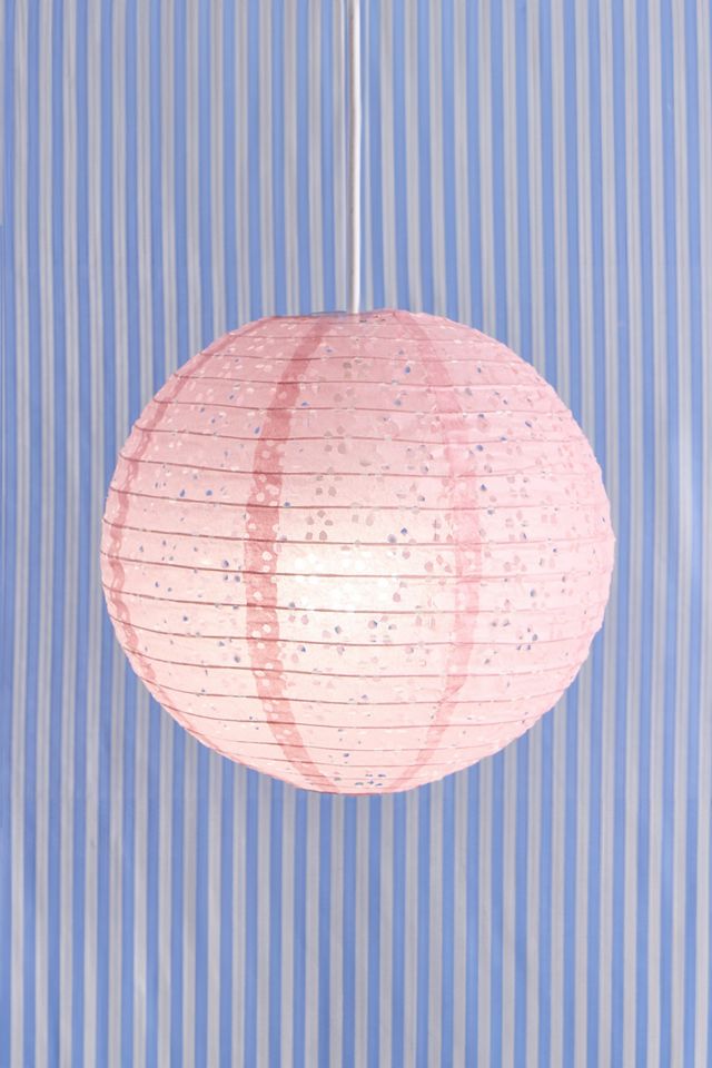 Rosa Broderie Anglaise Papier Lampenschirm #1