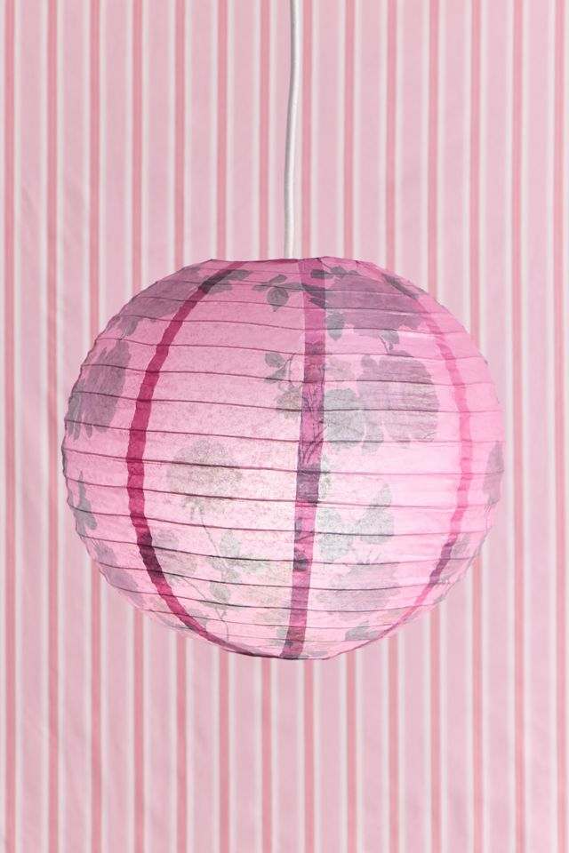 Pink Rose Paper Lamp Shade #1