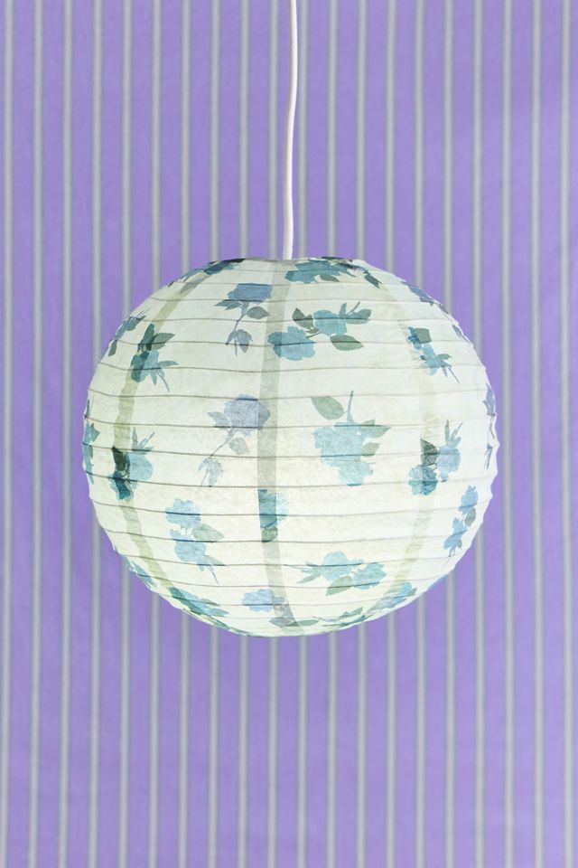 Blue Rose Paper Lamp Shade #1