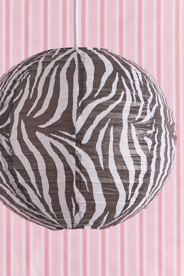 Zebra Print Paper Lamp Shade #2