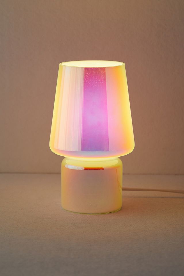 Irisierendes kleines Glas-Tischlämpchen #2