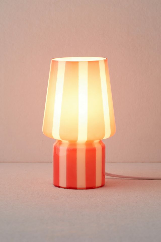 Lampe de Table en Verre Petit à Rayures #3