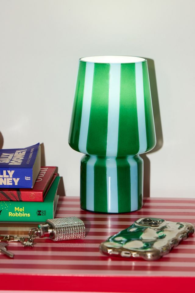 Lampe de Table en Verre Petit Rayé #1
