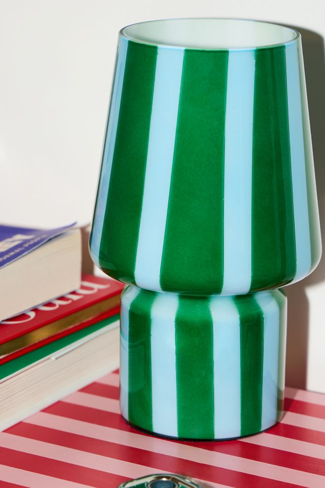 Lampe de Table en Verre Petit Rayé #2