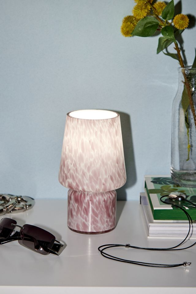 Petite lampe de table en verre moucheté #1