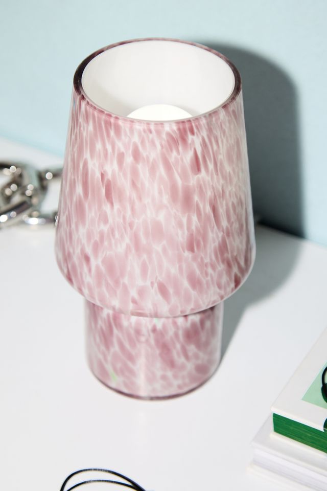 Petite lampe de table en verre moucheté #2