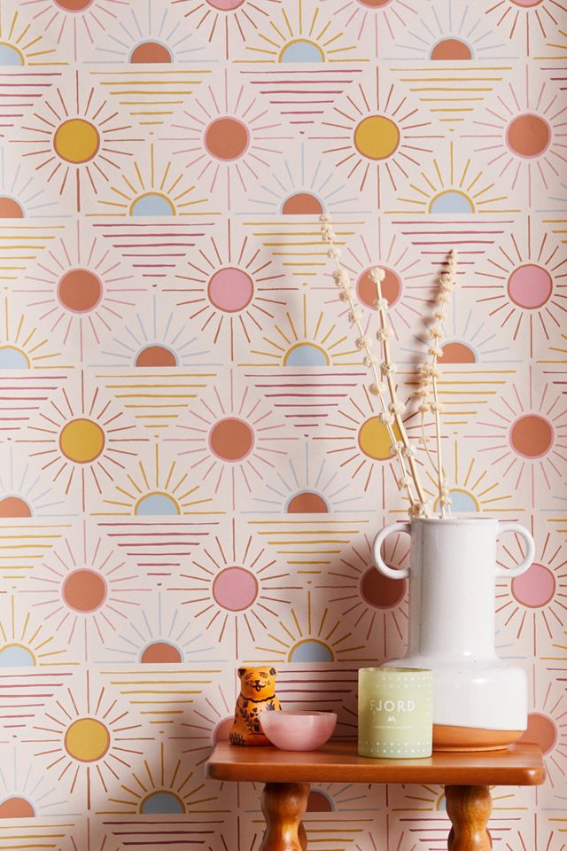 Fondo de pantalla extraíble Pink Geo Sun