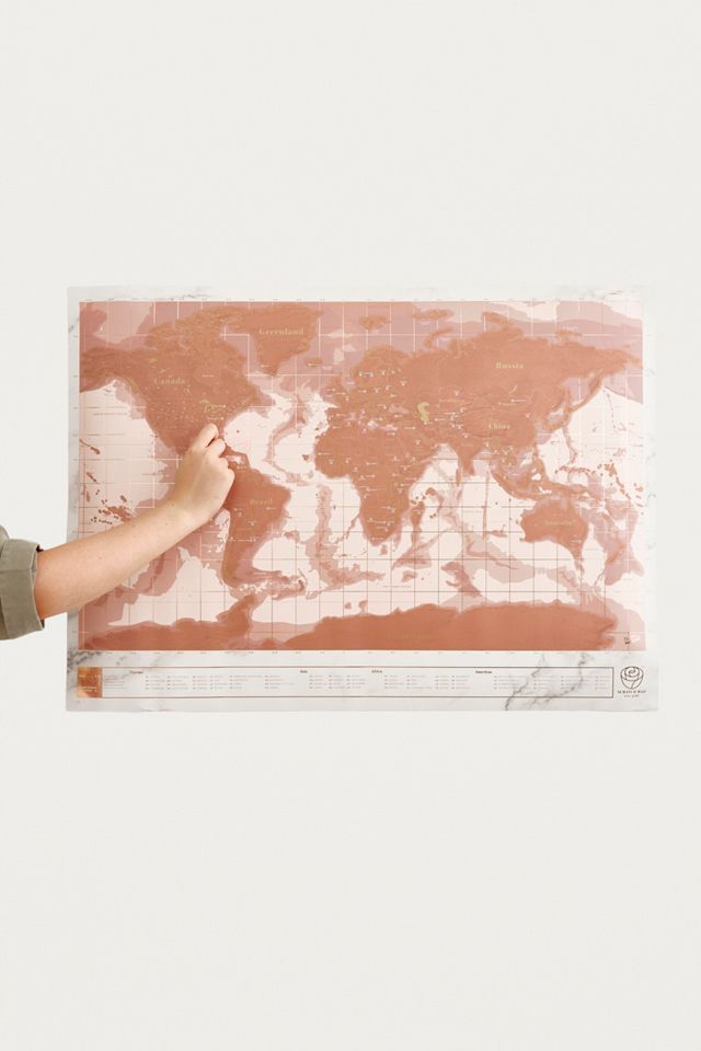 Carte à gratter doré rose