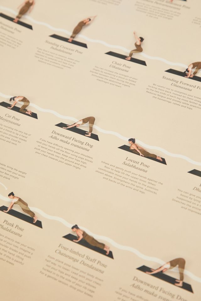 Calm Club Yoga Flow Chart Poster #1