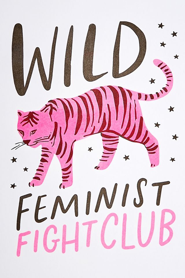 Ohh Deer X Hello Lucky Wild Feminist Fight Club Wall Art Print #1