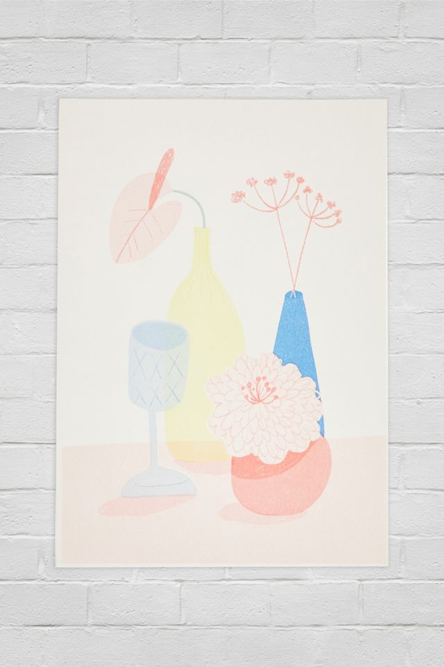 Scandi Flowers Poster Urban Outfitters UK