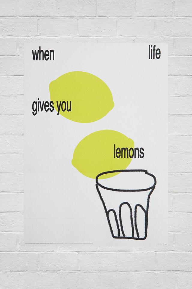 When Life Gives You Lemons Wall Art Print Urban Outfitters UK