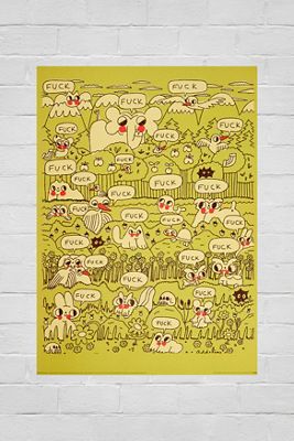 THE BURGERBABIE F*ck F*ck F*ck 30x40 Stampa Artistica da Parete