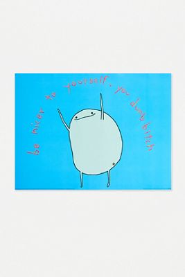 Lousy Drawings Be Nicer To Yourself 30x40 Wall Art Print