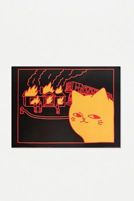 Obinsun Disaster Cat Impression Murale 30x40