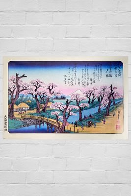 Arte de Pared Utagawa Hiroshige Monte Fuji 60x91cm
