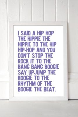 UO Exclusive Lilac Honeymoon Hotel Rapper's Delight Wall Art Print - White 2 at Urban Outfitters