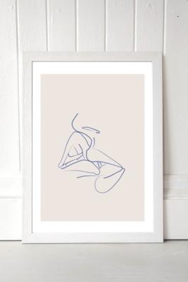 Flower Love Child Le Kiss Wall Art Print - White 2 at Urban Outfitters