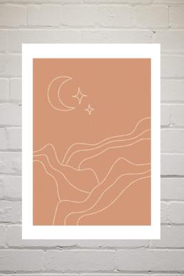 Sundry Society Lunar Landscape Wall Art Print - Assorted UK 3 at Urban Outfitters
