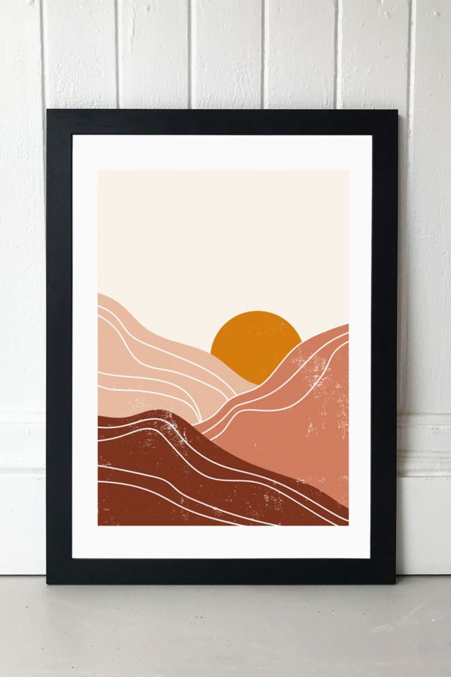 Sundry Society Sunset Landscape Wall Art Print | Urban Outfitters UK