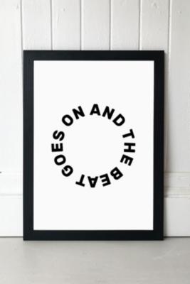 Native State Beat Goes On Graphic Wall Art Print - Black 1 at Urban Outfitters