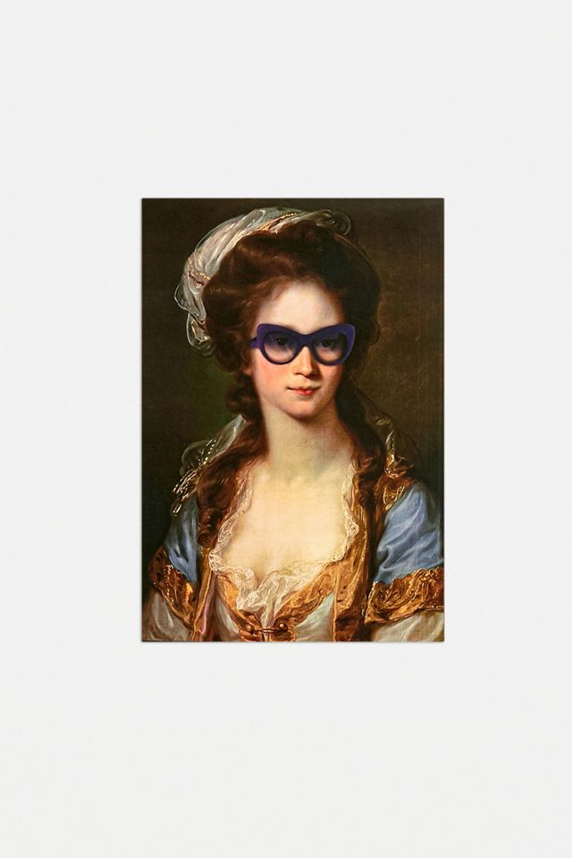 'Woman With Shades' Art Memes Wall Art Print #1