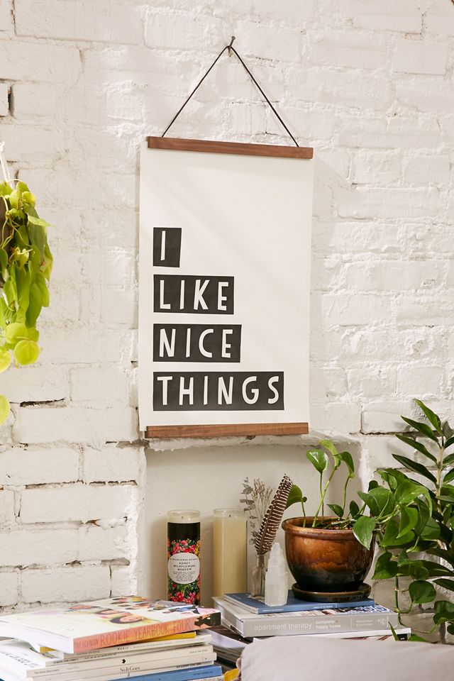 Brown Wooden Dowel 18" Print Hanger Urban Outfitters UK