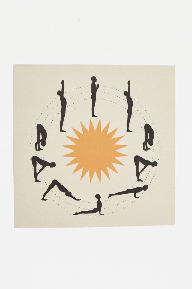 Cai & Jo Yoga Poses Wall Art Print | Urban Outfitters UK