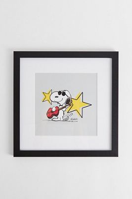 Peanuts Rockstar 12x12 Framed Wall Art Print