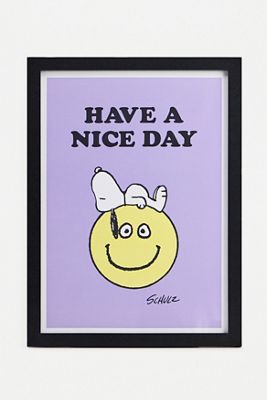 Snoopy Have A Nice Day Framed A3 Wall Art Print