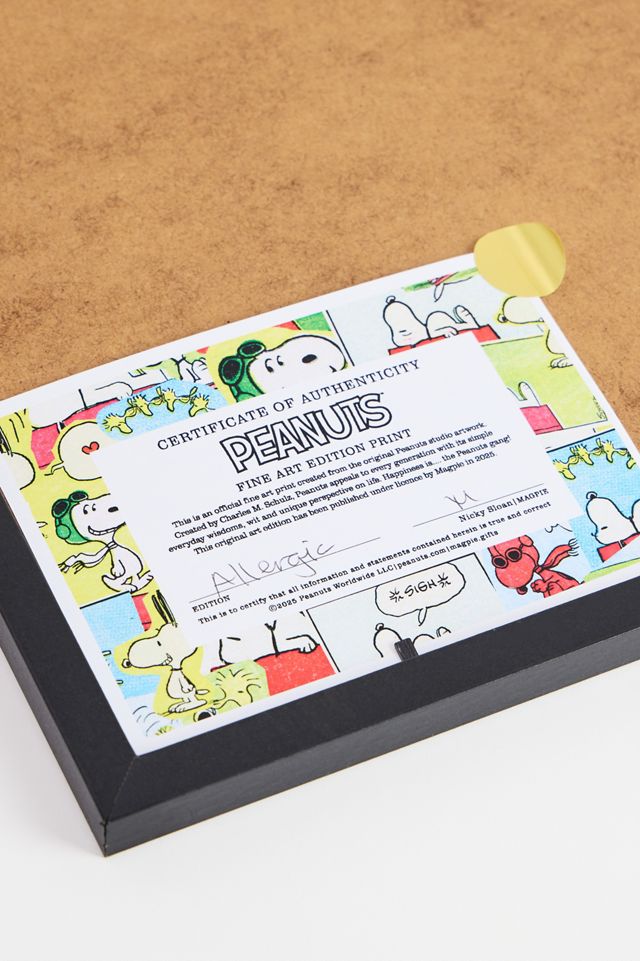 Snoopy I Think I'm Allergic To Mornings! Framed A3 Wall Art Print #2