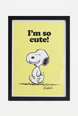 Affiche encadrée A3 Snoopy I'm So Cute