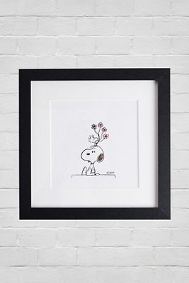 Cuadro Enmarcado de Pared Flores de Peanuts 9x9