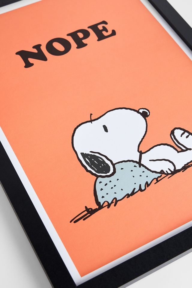 Stampa Artistica da Parete Incorniciata A3 Snoopy Nope #1